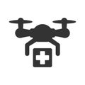 Drone medical care icon