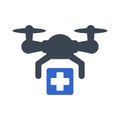 Drone medical care icon