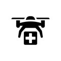 Drone medical care icon