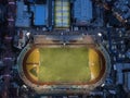 Drone night view of stadium Royalty Free Stock Photo