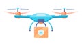 Drone Package Delivery Remote Logistics Modern Tech, vector design Generative AI Royalty Free Stock Photo