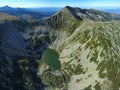 Drone panorama above Retezat Mountains