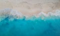 Drone panorama Grace Bay, Providenciales, Turks and Caicos Royalty Free Stock Photo