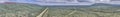 Drone panorama of the landscape around the Waterberg in Namibia during the day Royalty Free Stock Photo