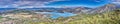 Drone panorama over the Mirador de Janovas gorge and the River Ara in the Spanish Pyrenees