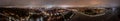 Drone panorama over Stockholm at night Royalty Free Stock Photo