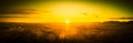 Drone panorama of a sunset over the Sonoran desert of Arizona Royalty Free Stock Photo