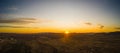 Drone panorama of a sunset over the Sonoran desert of Arizona Royalty Free Stock Photo