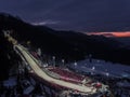 Wielka Krokiew - Drone poland mountain Tatry video Winter 4k Zakopane Tatry Poland