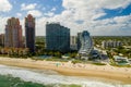 Drone photo Auberge Beach Residences Ft Lauderdale Royalty Free Stock Photo