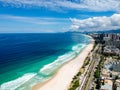 Drone photo of Barra da Tijuca beach, Rio de Janeiro, Brazil. Royalty Free Stock Photo