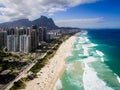 Drone photo of Barra da Tijuca beach, Rio de Janeiro, Brazil. Royalty Free Stock Photo