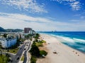 Drone photo of Barra da Tijuca beach, Rio de Janeiro, Brazil. Royalty Free Stock Photo