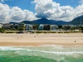 Drone photo of Barra da Tijuca beach, Rio de Janeiro, Brazil. Royalty Free Stock Photo