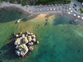 Drone photo of a greek beach no 6