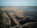 Drone photographs of port rowan ontario near Long point ontario. Famous for bird watchers Royalty Free Stock Photo