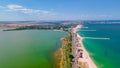 Drone photography of a beach resort in summer Royalty Free Stock Photo