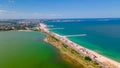 Drone photography of a beach resort in summer Royalty Free Stock Photo