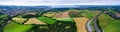 Panorama of Fields and Meadows of Conqueror Wood Torquay Devon in England in Europe