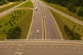 Drone photography of highway interchange Royalty Free Stock Photo