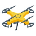 Drone photography icon isometric vector. Aerial video