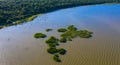 Drone photography of iSimangaliso Wetland Park near St. Lucia,  KwaZulu-Natal, South Africa Royalty Free Stock Photo