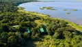 Drone photography of iSimangaliso Wetland Park near St. Lucia,  KwaZulu-Natal, South Africa Royalty Free Stock Photo