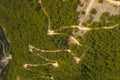 Drone photography of mountain dirt road