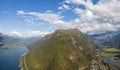 Andalsnes and Nesaksla mountain Royalty Free Stock Photo