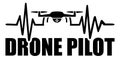 Drone Pilot heartbeat with icon