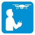 Drone and Drone Pilot Icon