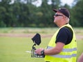 Drone pilot at work