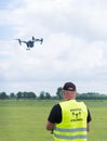 Drone pilot at work