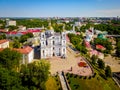 Aerial view of Cathedral of the Assumption in Vitebsk Belarus