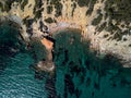 From above Palma de Mallorca rocky seaside Royalty Free Stock Photo