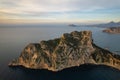 Drone point of view Penyal d Ifac Natural Park of Calpe