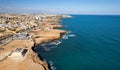 Drone point of view seaside of Torrevieja city. Costa Blanca. Spain