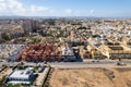 Drone point of view spanish resort town of Torrevieja. Spain