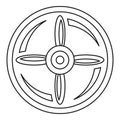 Drone propeller icon, outline style