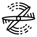 Drone propeller icon, outline style