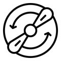 Drone propeller icon, outline style