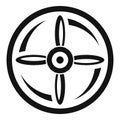 Drone propeller icon, simple style