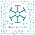 drone propellers icon. drones icons universal set for web and mobile Royalty Free Stock Photo