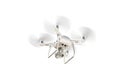 Drone Quadcopter From Below Isolated On A White Background