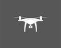 Drone, quadcopter icon. Vector illustration, flat design