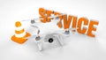 Drone quadcopter service illustration, hd image