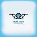 Drone quadro copter logo design Royalty Free Stock Photo