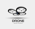 Drone quadrocopter abstract vector illustration.