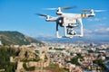 Drone quadrocopter with digital camera Royalty Free Stock Photo