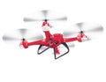 Drone, quadrocopter isolated on white.